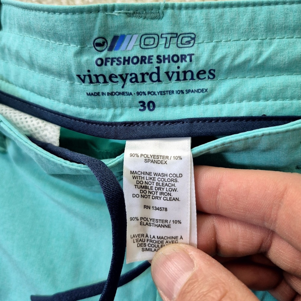 Vineyard Vines OTG Shorts Men 30 8 Inch Green Offshore Chino Hybrid Surf Stretch - Picture 4 of 10